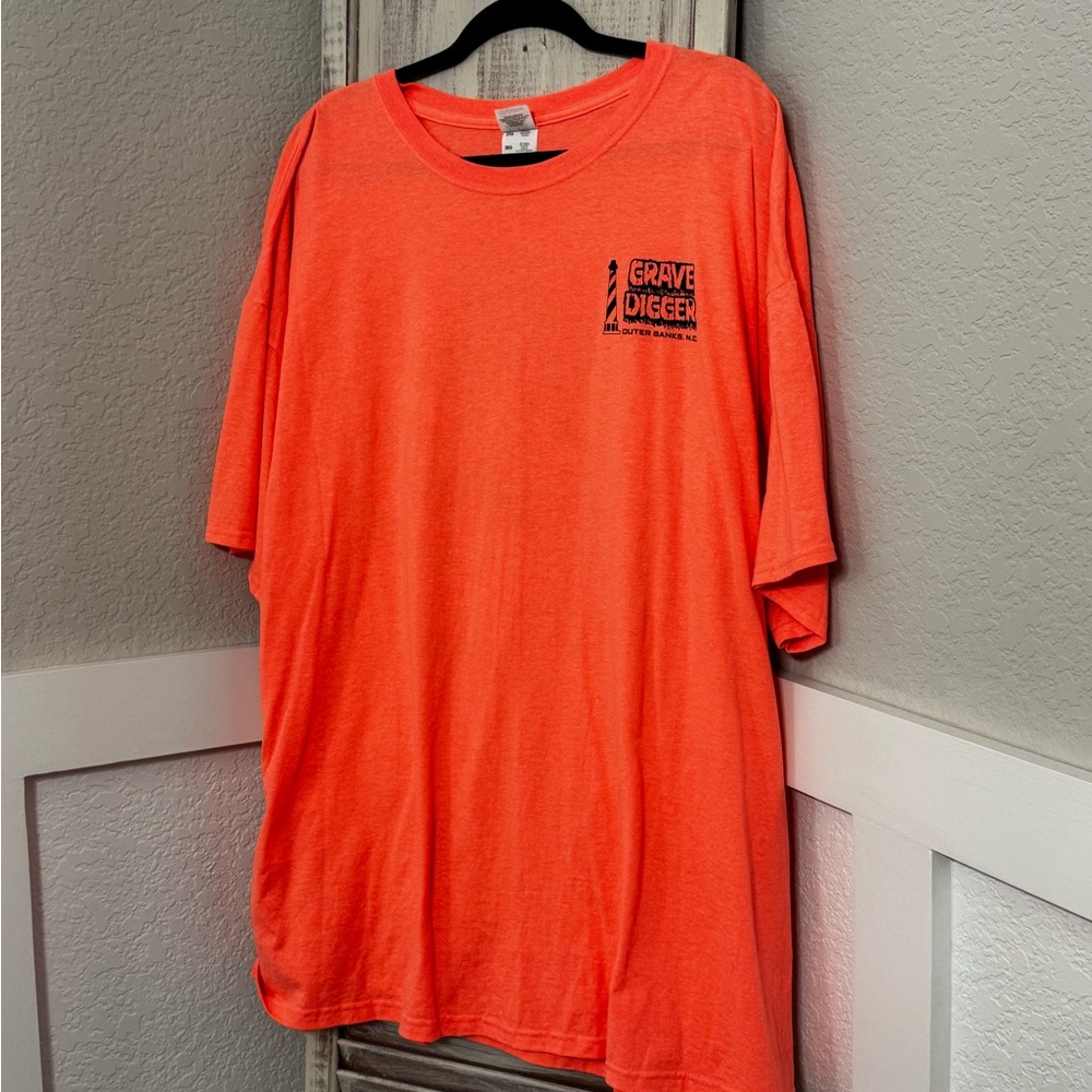 NWOT! Grave Digger Graphic T Shirt Coral/Orange Unisex 3X